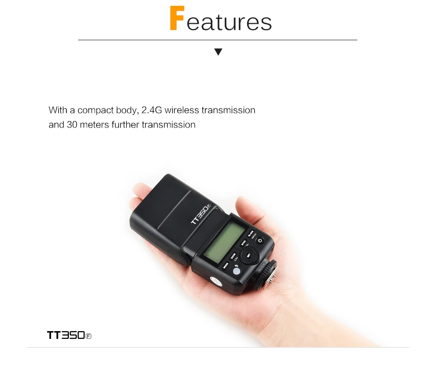 Godox TT350F для Fujifilm Мини Скорость lite Камера Flash/X1T-F ttl HSS GN36 высокое Скорость 1/8000 s 2,4 г Беспроводной X Системы для Fuji