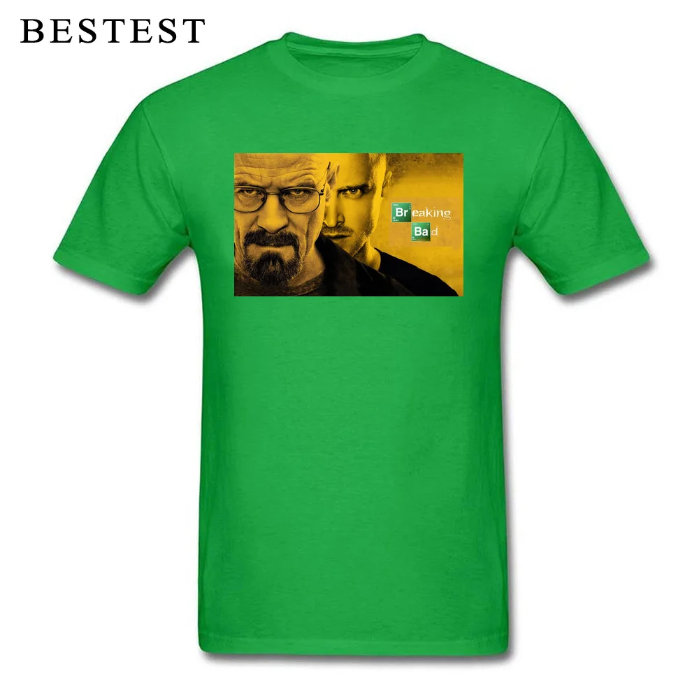 100% Cotton Male Short Sleeve 190611BreakingBad T Shirts Custom Tops Shirt Brand New Unique O-Neck Tee-Shirt Drop Shipping 190611BreakingBad green