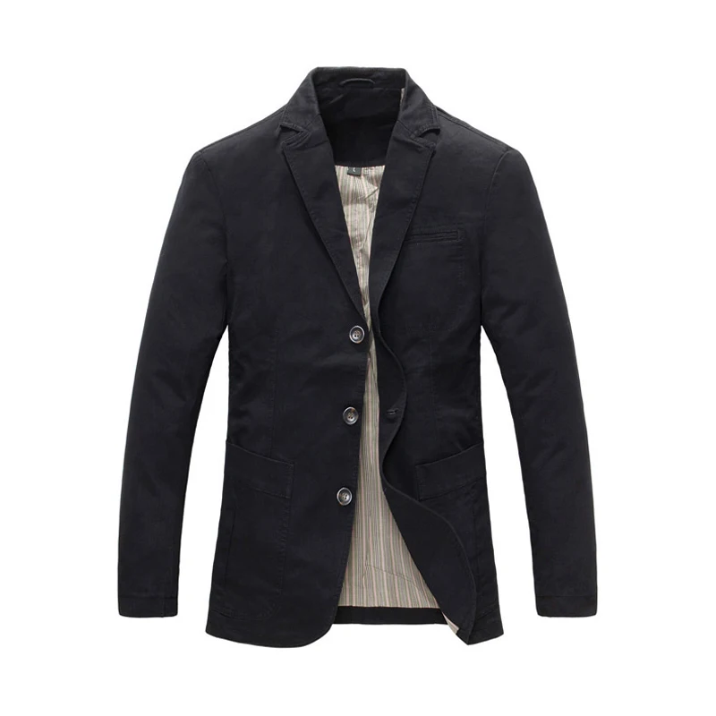 Algodão Primavera Outono Ternos Casacos Blazers Único