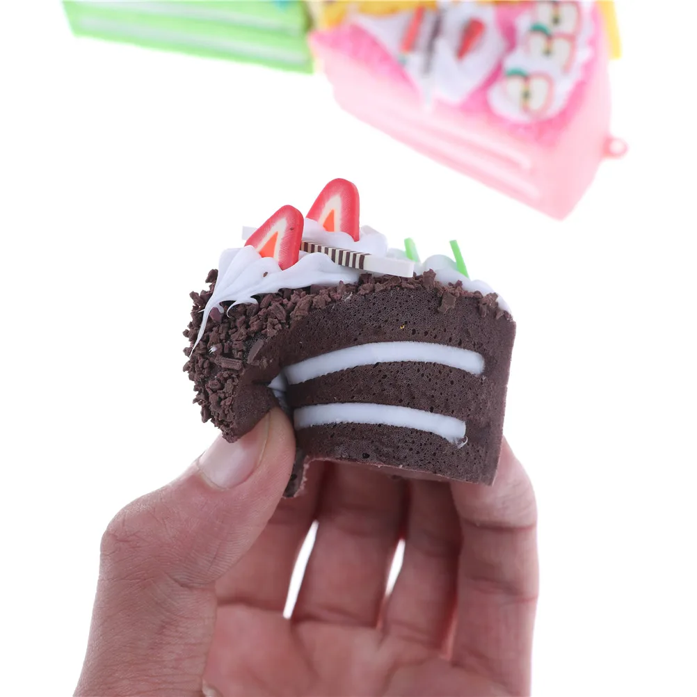 Красочные замедлить рост мягкими торт магнит на холодильник доски магниты мягкий хлеб Искусственные Поддельные Kid Игрушка Foods подарки для детей