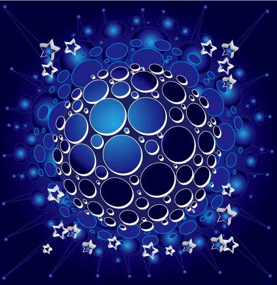 HD-057 Blue Earth 3D Stretch Ceiling Film for Ceiling Decoration 
