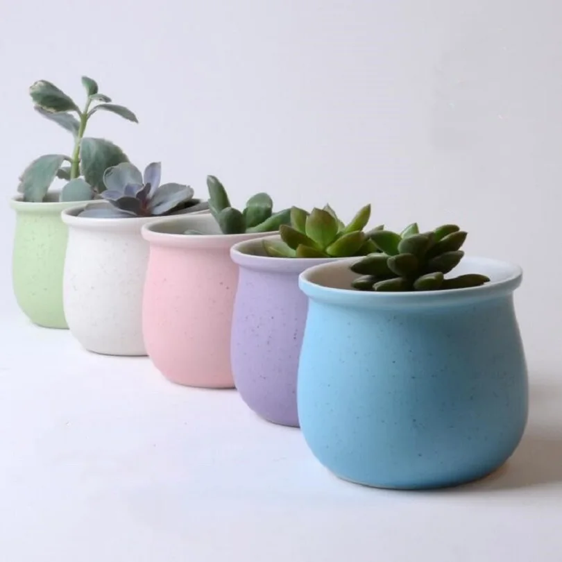 TECHOME Creativity Plants Pot Macaron Colors High-temperature Ceramics Succulents Flower | Дом и сад