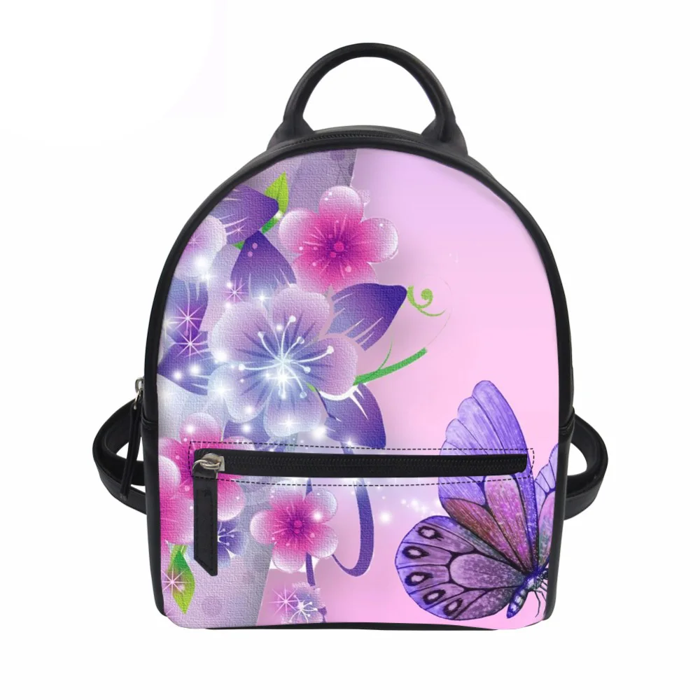Feminine Backpack Butterfly Printing Women Backpacks Teenager Girls