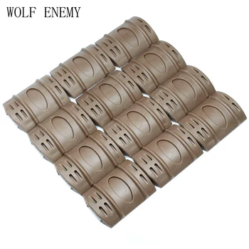 

12pcs/lot Rifle Weaver Picatinny Hand Guard Quad Rail Covers Rubber Tactical