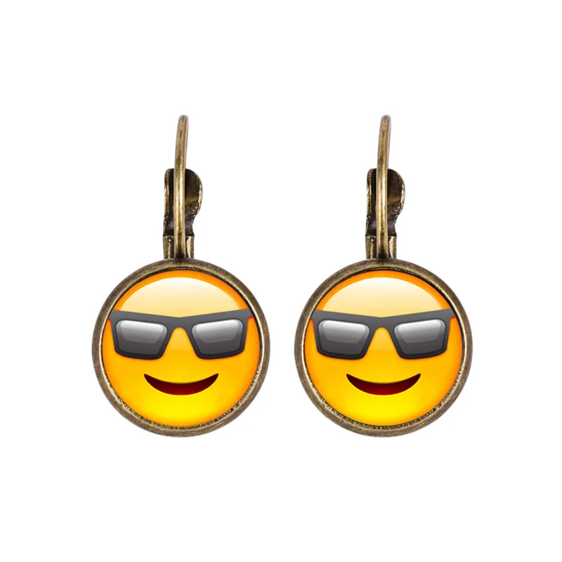 2017 Винтаж серебро Цвет emoji Jewelry Для женщин Интимные аксессуары модные смайлики
