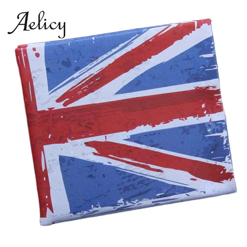 

Aelicy British Flag Printing Billfold Women Men Coin Purse Bifold Leather Wallet Slim Short Business ID Credit Card Wallet