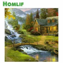 Картина с бриллиантами на заказ, алмазная вышивка с изображением моста, кофе, алмазная картина Полная площадь 5D DIY, набор для алмазной живописи