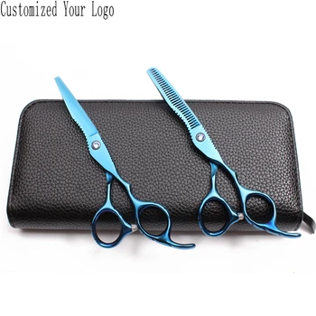 

1Pair 6" Customize Logo JP Stainless Dog Grooming Scissors Straight Scissors Thinning Shears Professional Pet Scissors Set C1011