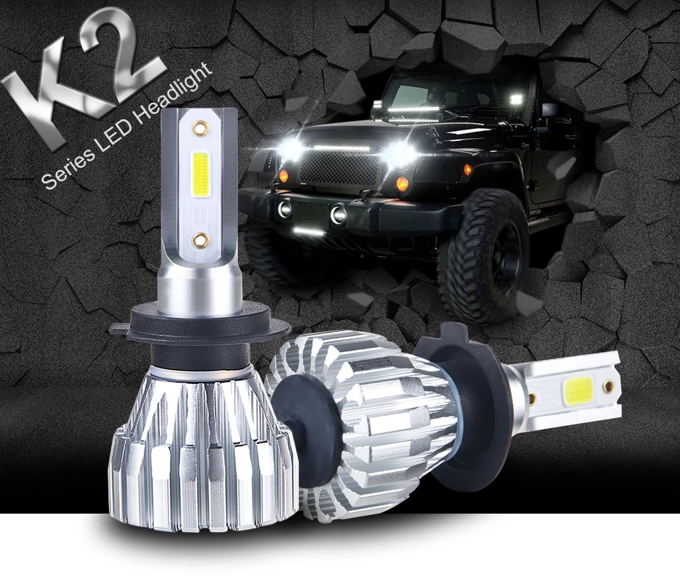  Mini H1 H4 LED Car Headlight Bulbs DOB COB Chips 12V HB3 HB4 Bombillas Led H7 Auto 12000LM H3 H8 H9 H11 50W 6500K Luces Coche (1)