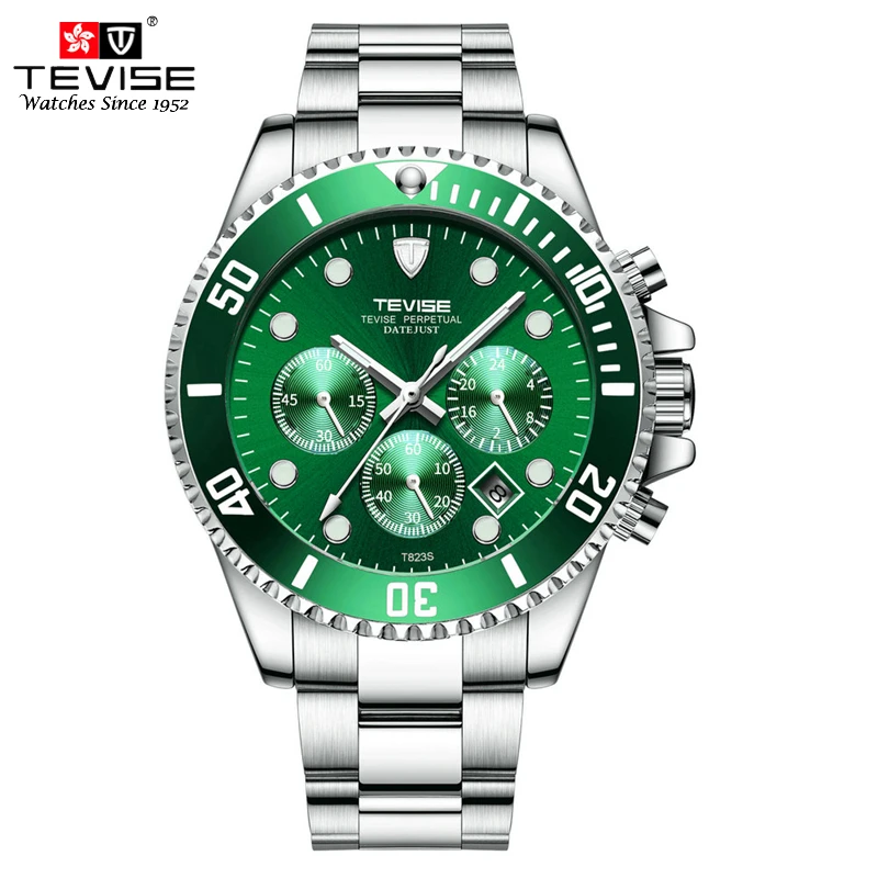 

TEVISE Watches Men Luxury Brand Chronograph Man Sports Watch Waterproof Stainless Steel Quartz Wristwatches Relogio Masculino