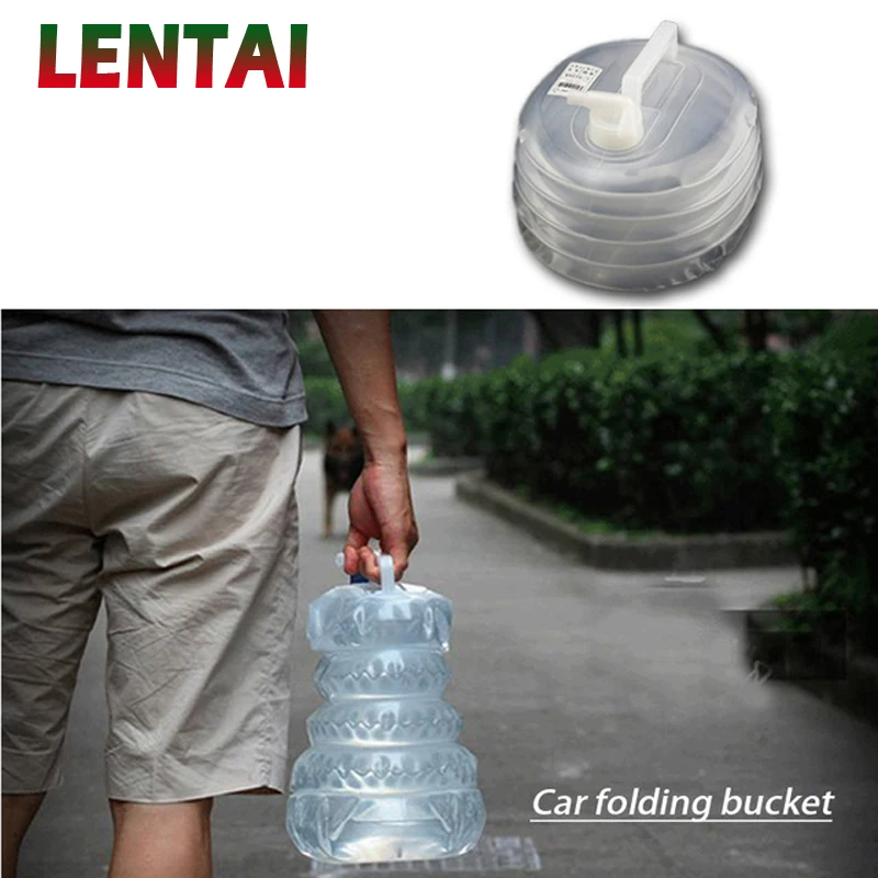 LENTAI For Peugeot 206 307 407 308 207 508 Opel astra h j g insignia vectra 1PC Car Folding Bucket Water Storage Container | Автомобили и