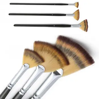 

3pc/set Fan Brush Pen for Oil Acrylic Water Painting Artist Wooden Handle 824 new