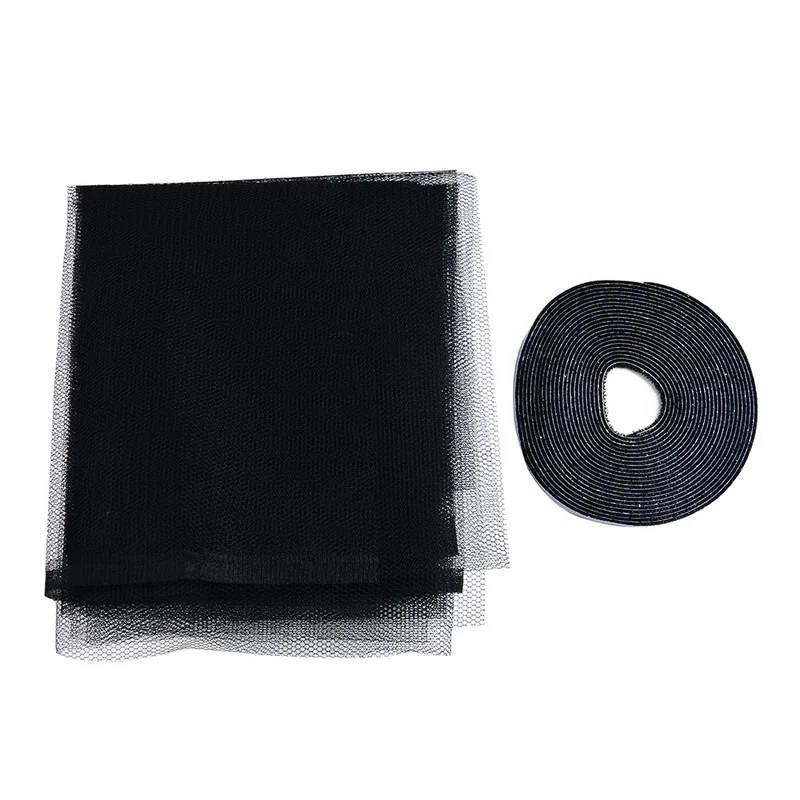 Black 130X150cm 10 шт. москитная сетка от насекомых, Москитная сетка для занавесок, москитная сетка, москитная сетка для дверей, окон, самоклеющаяся защитная пленка для занавесок - Цвет: Black 130X150cm