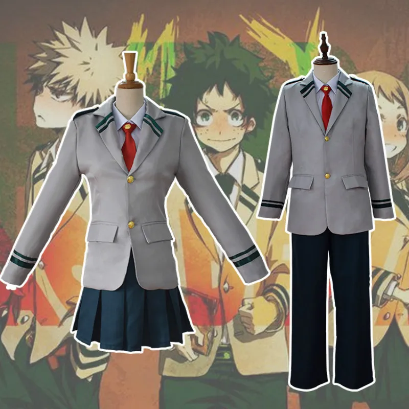 Аниме Boku no Hero Academy Midoriya Izuku Bakugou кацуки OCHACO URARAKA Косплей Костюм мой герой Academy школьная форма