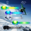 Frameless Anti-Fog Ski Goggles Night Lens Box Set 100% UV400 Protection Ski Snowboard Anti-Slip Strap Snow Goggles for Men Women 6