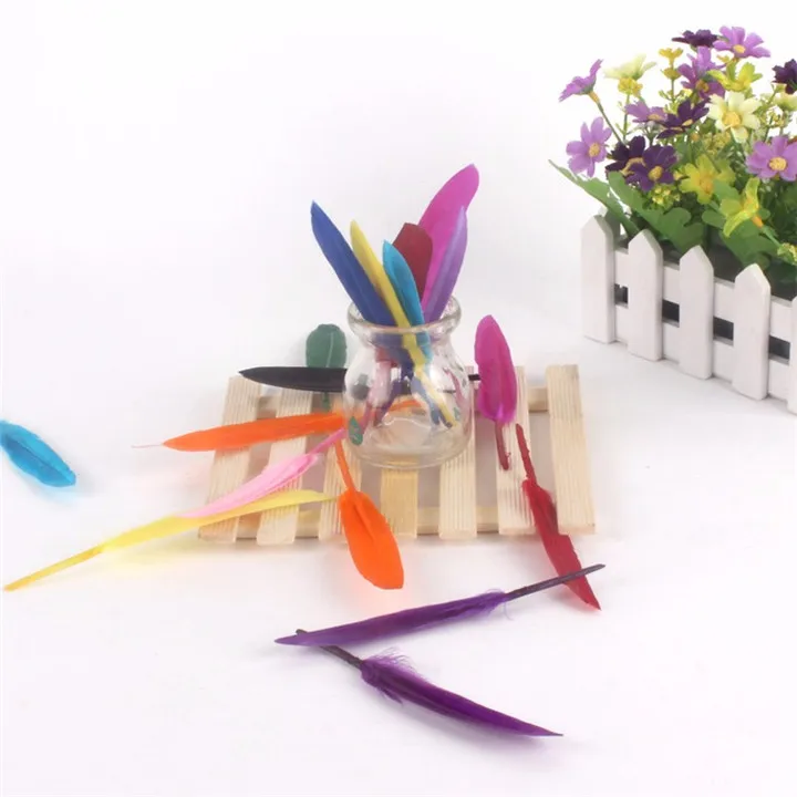 5 10PcsLot Natural Goose Feather DIY Clothing Decoration Mulit-Color Plumage for Craft Sewing Costume