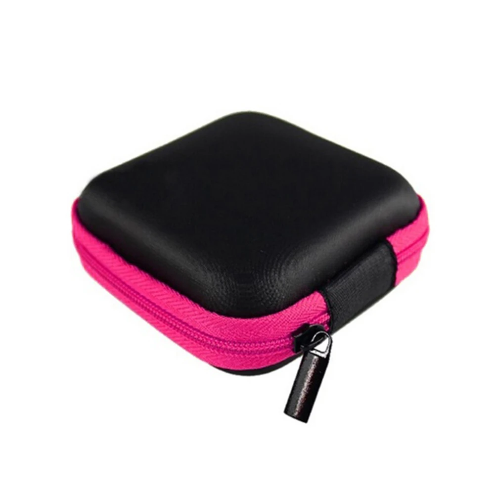 

7.5*3cm EVA Earphone Charger Data Cables Storage Box Zipper Protective Cover Case Battery Earbuds Card Storage Organizer