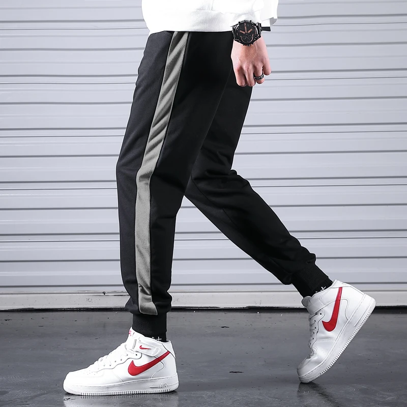 Men Casual Sweatpants Fitness Side Stripe Men's Sportswear Joggers Pants Cotton New Male Gyms Trousers Pantalones Hombre