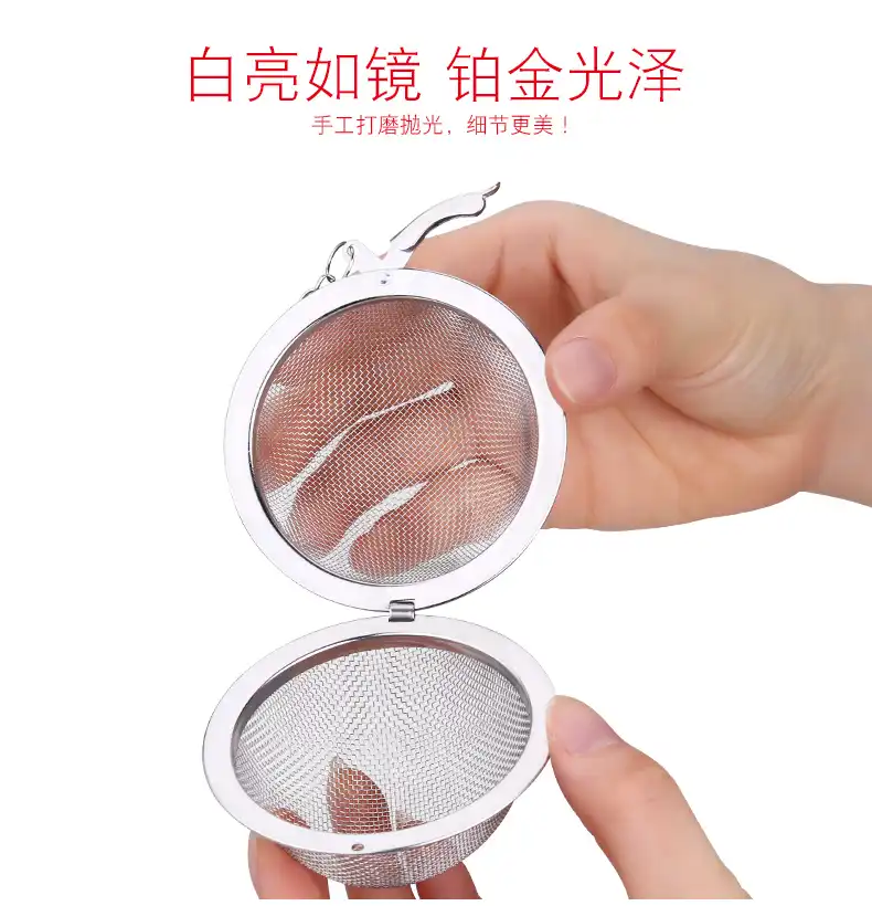 QLJ Mesh Filter Herbal Ball Cooking Kitchen Tools 304 Stainless Steel Tea Strainer Infuser Tea Locking Seasoning Ball Tea Spice QLJ Mesh Filter Herbal Ball Cooking Kitchen Tools 304 Stainless Steel Tea Strainer Infuser Tea Locking Seasoning Ball Tea Spice