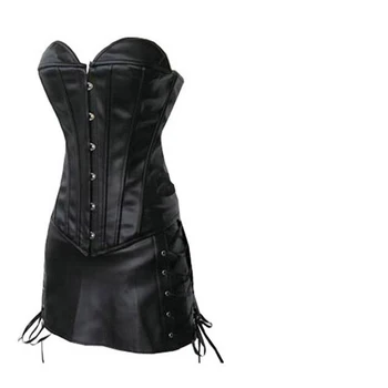 

New Faux Leather Chest Binder Waist Trainer Tummy Control Women Waist Bodycon Corsets Cincher Body Shaper Bodysuits Club Dress