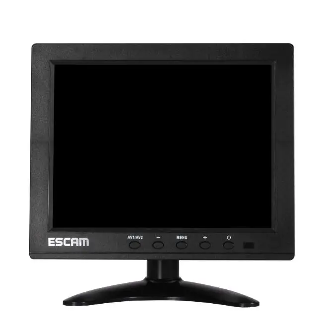 ESCAM Multi-language 8 Inch 4 Split CCTV Monitor VGA HDMI AV BNC USB Input