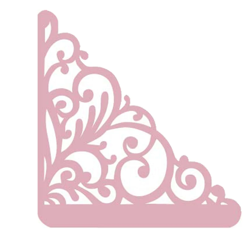 124*133mm Steel Metal Dies Flower vine corner Cutting Dies Scrapbooking