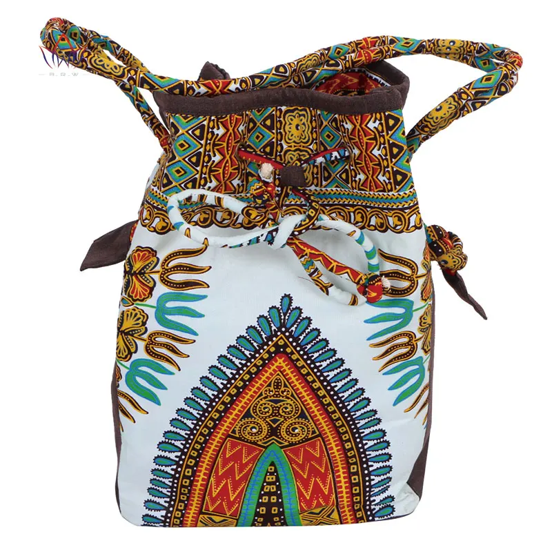 

BRW High Quality African Wax Prints Fabric Hand Bag for Women Wedding Party Dutch Wax Traditional African Accessories WYB14