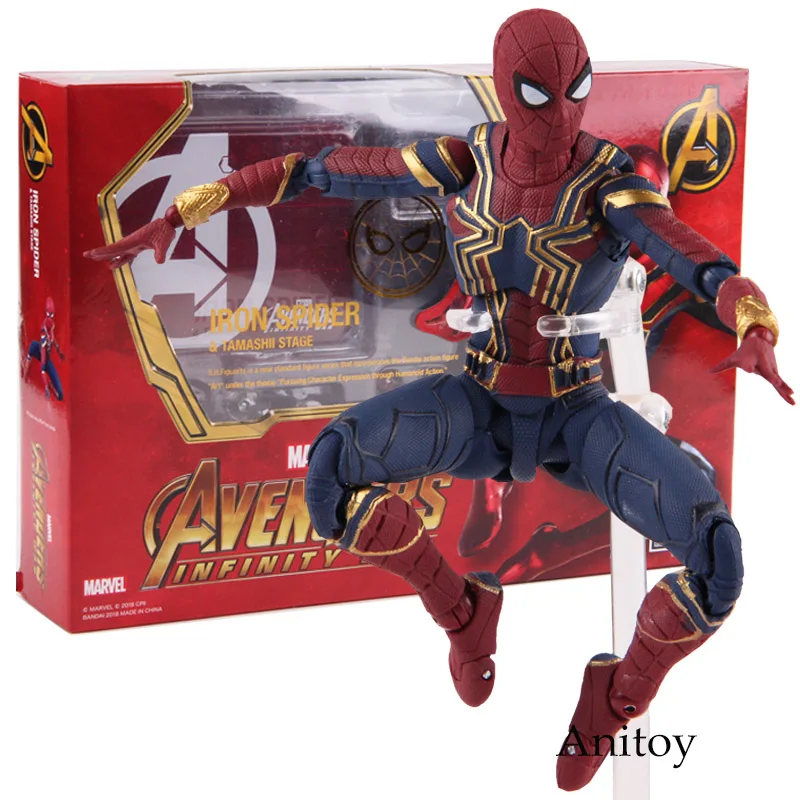

SHF Marvel Avengers Infinity War Spiderman Iron Spider & Tamashii Stage PVC Action Figure Collectible Model Toy