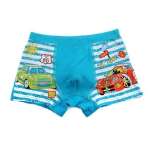 2 шт./лот; трусы-боксеры с милым рисунком для мальчиков; детское нижнее белье из чистого хлопка; трусы-боксеры