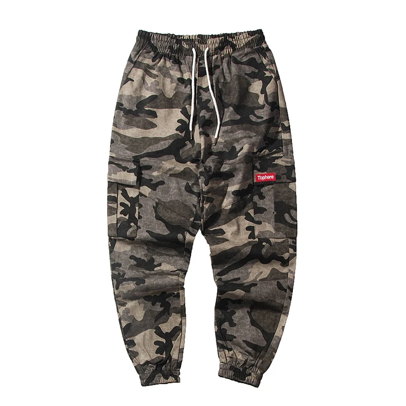 Fashion Casual Men's Overalls Spring And Autumn New S-2XL Loose Beam Pants Three-color Camouflage Personality Youth Popular