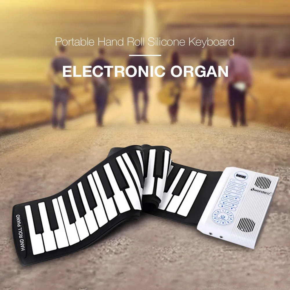 iWord S3061 Portable Hand Roll Silicone Keyboard Electronic Organ