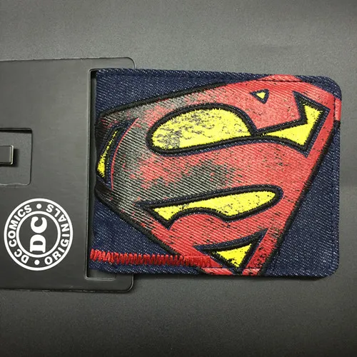 Комиксы DC Marvel Мстители Бэтмен Супермен Спайдермен логотип кошельки коллекция Американский капитан флэшмен кошелек "Железный человек" собрать - Цвет: superman6