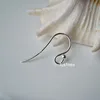 ear hook,24*0.8mm solid 925 sterling silver earring wire hooks with 2mm ball ,1pair ► Photo 3/4