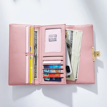 

Many Departments Women Leather Wallet Purse Card Holder High Quality Long Wallet Women Purses Portfel Female Clutch Carteras