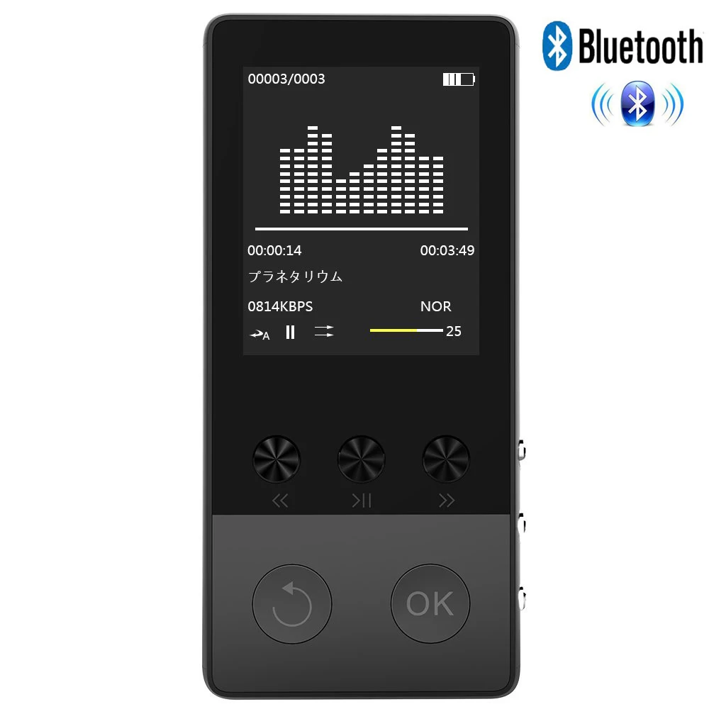 HIFI MP3 Player with Bluetooth 8GB 1.8 Inch Screen Play 70 hours with FM Radio E-book Audio Video Player Portable Sport Walkman audio-player : image HIFI MP3 Player with Bluetooth 8GB 1.8 Inch Screen Play 70 hours with FM Radio E-book Audio Video Player Portable Sport Walkman audio-player