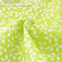 1 метр, ткань из хлопка с зелеными нежными листьями, 160 см х 100 см для постельного тильда, Лоскутная Одежда