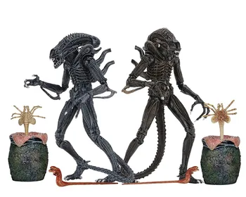 

2pcs/set Aliens Ultimate Blue and Brown Aliens Warrior Set PVC Action Figure Collectible Model Toy