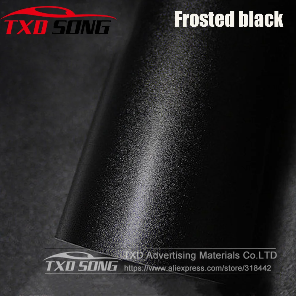 

7 Sizes Matt Frosted Black Vinyl Car Decal Wrap Sticker Black Matt Film Wrap Retail For HOOD Roof Motorcycle Scooter