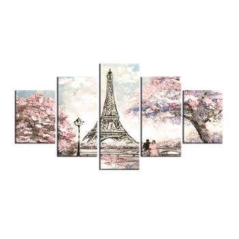 

Paris Tower Oil Painting Print On Canvas unframed Wall Pictures Art For Living Room Home Decoration for bedroom