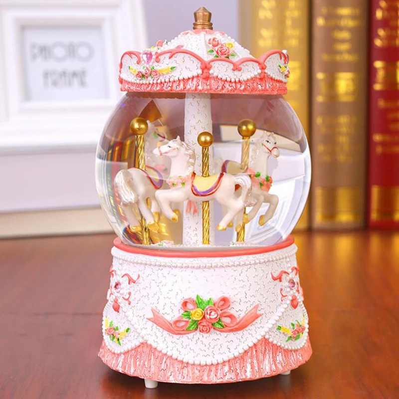 Rotating Crystal Ball Music Box Music Box Home Creative Birthday Gift Children's Day Christmas
