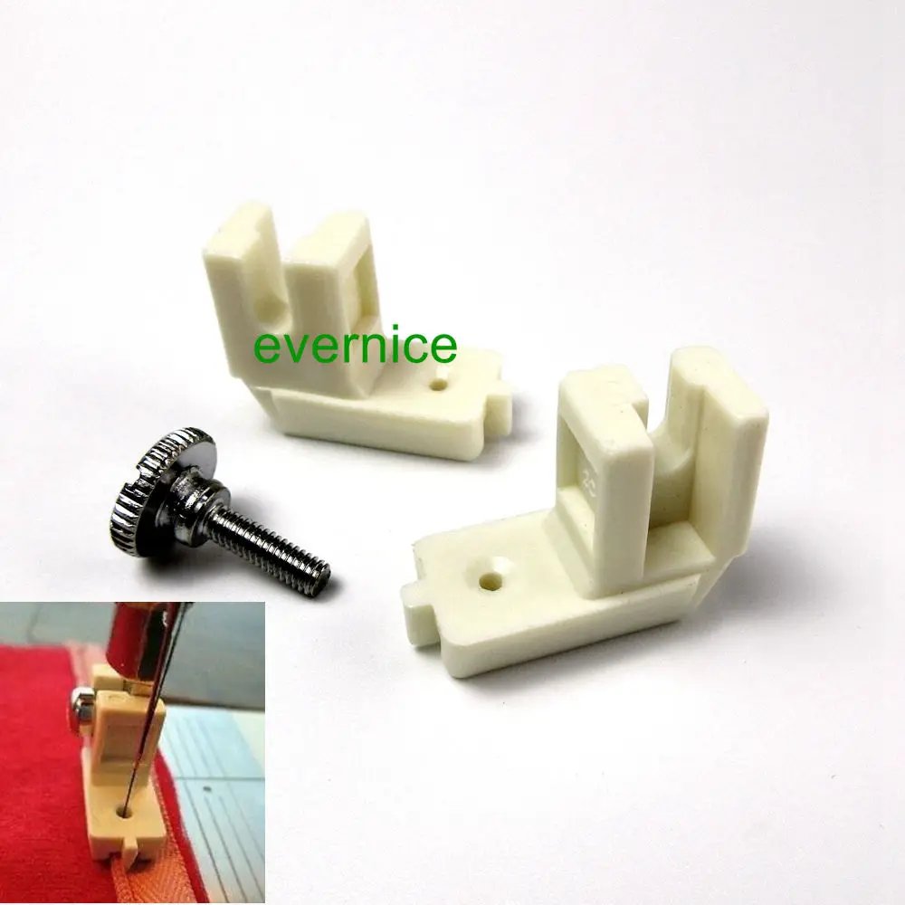 2 Teflon Invisible Concealed Zipper Foot Low Shank For Singer