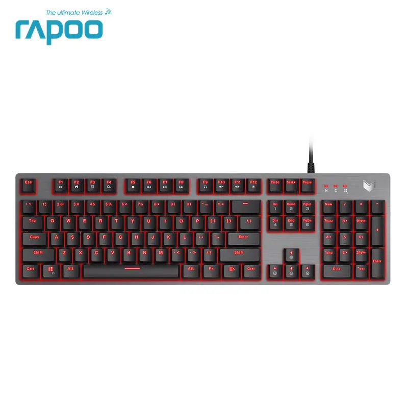 Новейшая Водонепроницаемая портативная механическая клавиатура Rapoo V530L с 104