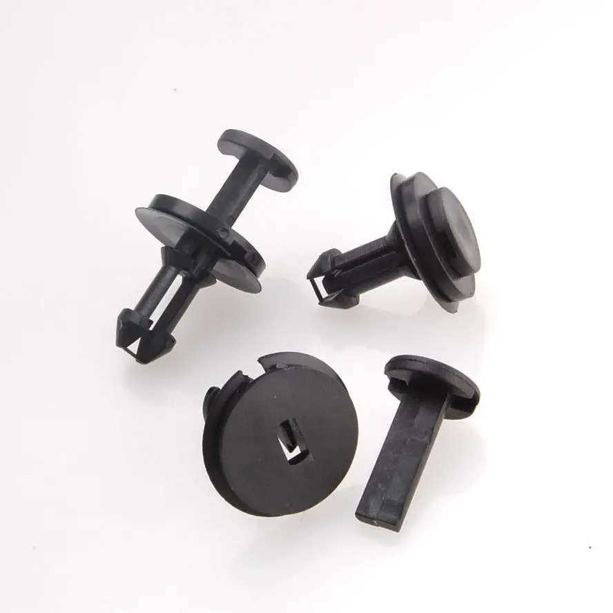 10Pcs Black Nylon Lower Front Air Deflector Grommet Retainer Clips
