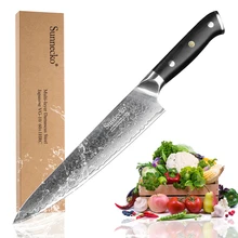 Премиум SUNNECKO " дюймовый кухонный нож шеф повара японский VG10 стальной Основной нож G10 ручка из нержавеющей стали Дамасская огранка