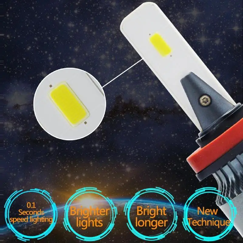 Oslamp COB светодиодные чипы 72 Вт/комплект 8000лм H4 Hi lo луч автомобиля фары авто