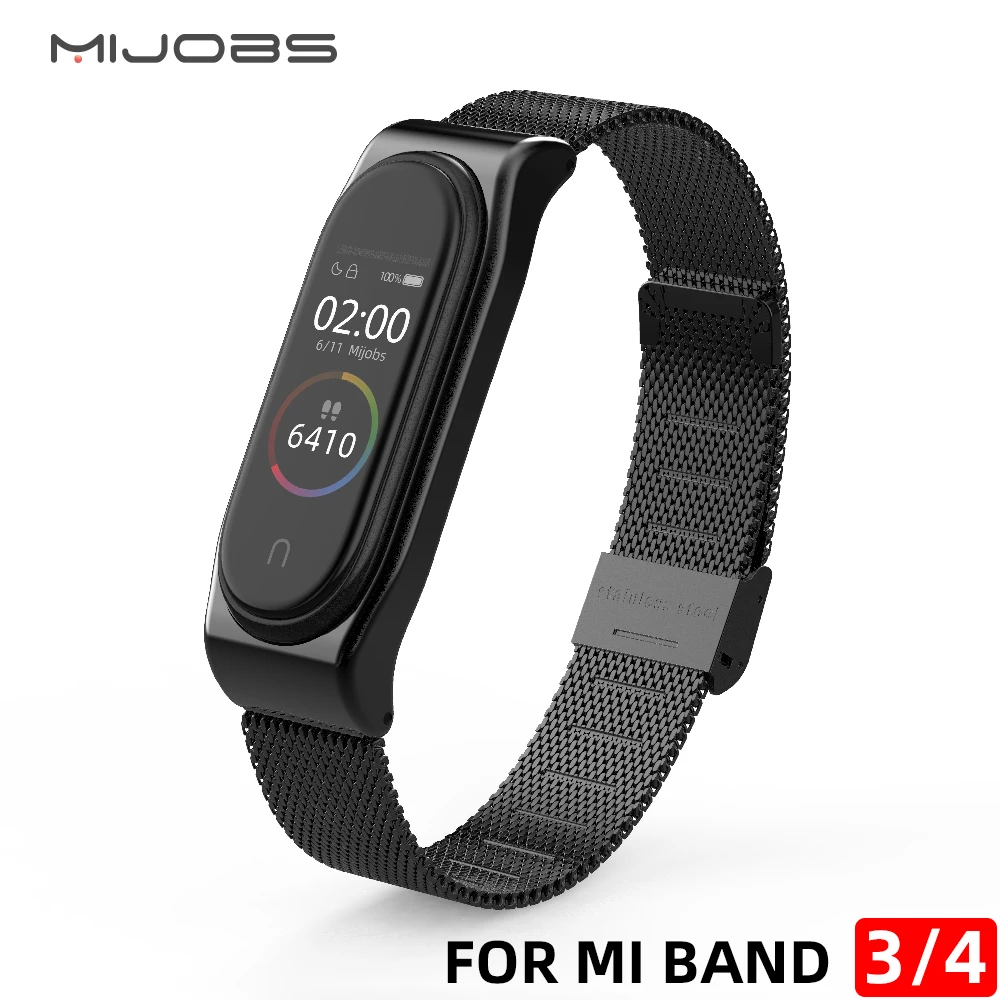 

For Xiaomi Mi Band 4 Strap Metal Milanese Stainless Steel MiBand 4 Strap Compatible Bracelet Wrist Pulseira Mi band 4 3 Correa