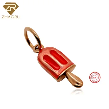 

Zhaoru 925 Sterling Silver Enamal Pendant Charm Fit Bracelet & Bangle & Necklace DIY Fine Jewelry Charm None Stone