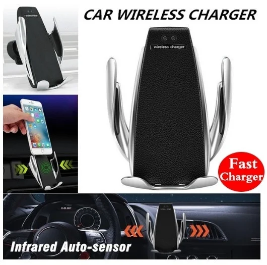 Wireless Car Charger Automatic Clamping 10W Fast Charging 360 Degree Rotation Air Vent Car Mount Holder