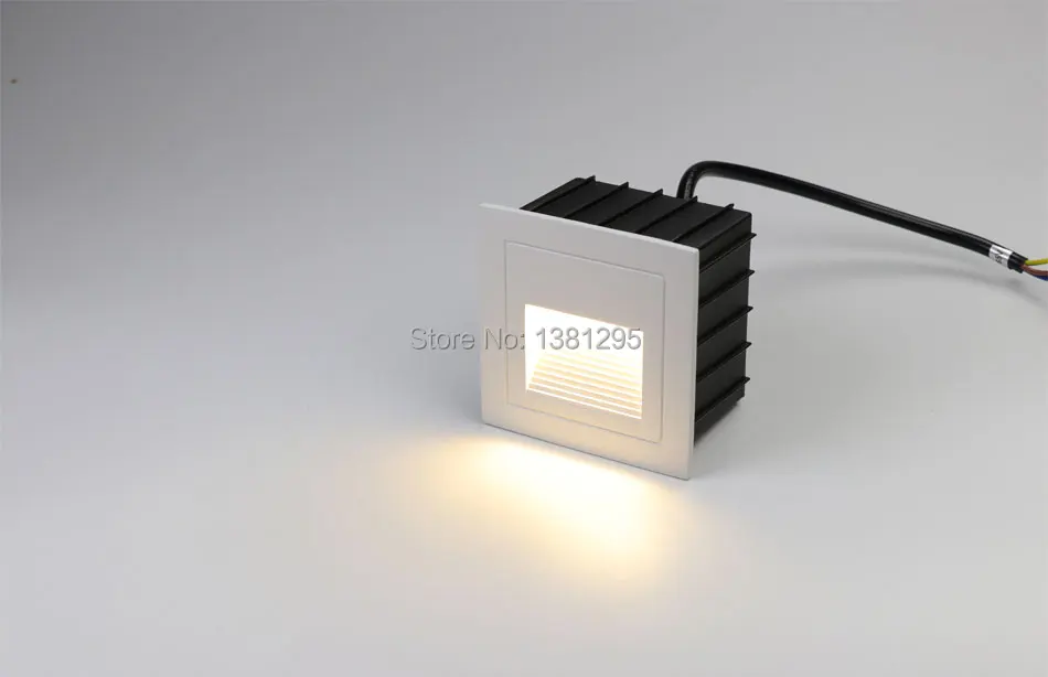 Lâmpada da Escada de Parede ao ar Livre Passo Praça Impermeável Footlight Recesso Laminado Piso Terraço Iluminação Branco Preto Led Luz Ip65 14 Cheap Lâmpadas subterrâneas