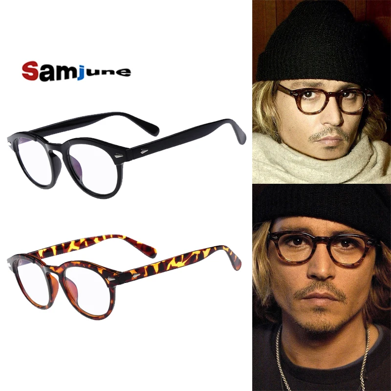 

Samjune High QualityJohnny Depp Style Glasses Men Retro Vintage Prescription Glasses Women Optical Spectacle Frame Eyewear